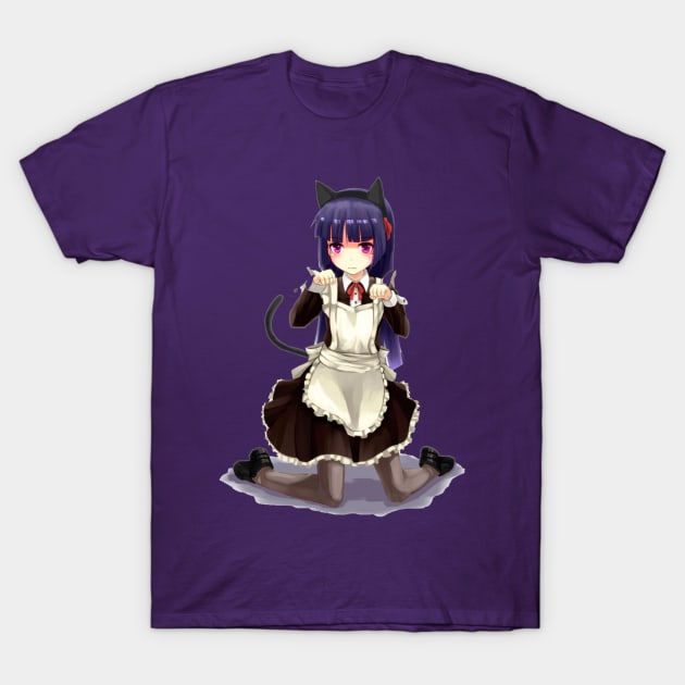 Kuroneko Anime - Sticker T-Shirt by JMPrint